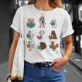 Cute Farm Animals Reading Books Teacher Library Reader T-Shirt Gifts for Her