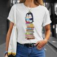Cute Reading Penguin Women's Tops Book Lovers T-Shirt Gifts for Her Cute Reading Penguin Women's Tops Book Lovers T-Shirt Gifts for Her