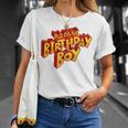 Dad Of The Birthday Boy Fun Comic Book Graphic T-Shirt Gifts for Her