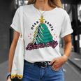 Dear Santa Books Only Christmas Book Tree T-Shirt Gifts for Her
