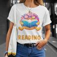 Donut Stop Reading Cute Book Reader Bookworm Donut Day T-Shirt Gifts for Her