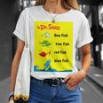 Dr Seuss One Fish Two Fish Book Cover Premium Tri-Blend T-Shirt Gifts for Her