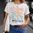 Drink Tea Read Books Nerd Book Reader Book Reading Lover Premium Tri-Blend T-Shirt Gifts for Her