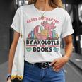 Easily Distracted By Axolotls And Books Cute Axolotl T-Shirt Gifts for Her
