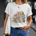 Easily Distracted By Books And Cats T-Shirt Gifts for Her Easily Distracted By Books And Cats T-Shirt Gifts for Her
