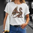 Easily Distracted By Dragons And Books Mythical Bookworm T-Shirt Gifts for Her
