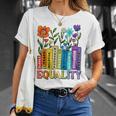 Equality Books Wildflower Rainbow LGBT Lesbian Gay Pride T-Shirt Gifts for Her Equality Books Wildflower Rainbow LGBT Lesbian Gay Pride T-Shirt Gifts for Her