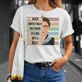 Feminist Ruth Bader Ginsburg RBG Quote Girl With Book Women Raglan Baseball Tee T-Shirt Gifts for Her