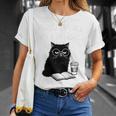 First Of All I’m A Delight Cute Cat Books Coffee Humor T-Shirt Gifts for Her