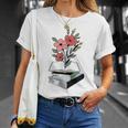 Floral Book Reader Fan For Reading Flower Books With Blooms T-Shirt Gifts for Her