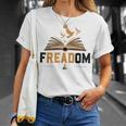 Freadom Anti Banned Books Lovers Reading Librarian Bookworm T-Shirt Gifts for Her