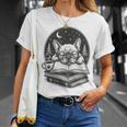 French Bulldog Reading Book Coffee Sky Glasses T-Shirt Gifts for Her French Bulldog Reading Book Coffee Sky Glasses T-Shirt Gifts for Her