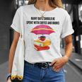 Gloomy Rainy Days Should Be Spent With Coffee And Books T-Shirt Gifts for Her