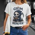 Grim Reader Dark Humor Read Book & Library Lovers T-Shirt Gifts for Her