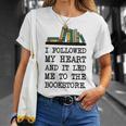 My Heart Led Me To The Bookstore Book Lover Reading T-Shirt Gifts for Her My Heart Led Me To The Bookstore Book Lover Reading T-Shirt Gifts for Her