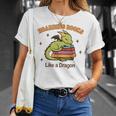 Hoarding Books Like a Dragon Reading T-Shirt Gifts for Her