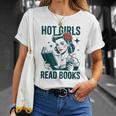 Hot Girls Read Books Bookworm Librarian Humor T-Shirt Gifts for Her