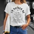 I’d Rather Be Reading Minimal Book Lover Arch T-Shirt Gifts for Her