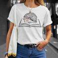 Intellectual Hedgehog Reading Book Literature T-Shirt Gifts for Her