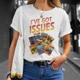 I'Ve Got Issues Comic Book Collecting Comfort Colors Crop Top T-Shirt Gifts for Her