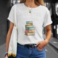 Just A Girl Who Loves Books Bookworm Book Lovers Premium Tri-Blend T-Shirt Gifts for Her