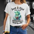 Just a Girl Who Loves Dragons And Books Dragon For Kids T-Shirt Gifts for Her Just a Girl Who Loves Dragons And Books Dragon For Kids T-Shirt Gifts for Her