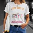 I Just Want To Read Books And Pet My Labradoodle T-Shirt Gifts for Her