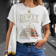Library Dream Team Mountain Of Books Librarian Premium Tri-Blend T-Shirt Gifts for Her