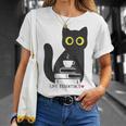 Life Essentials Witty Grungy Noisy Book Tea And Cat T-Shirt Gifts for Her