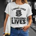 I Have Lived A Thousand Lives Trendy Book Reading Literary T-Shirt Gifts for Her