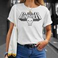 Marvel Punisher Extruded Comic Book Vintage Skull Logo T-Shirt Gifts for Her Marvel Punisher Extruded Comic Book Vintage Skull Logo T-Shirt Gifts for Her
