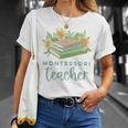 Montessori Teacher Books Sunflowers School Education Learn T-Shirt Gifts for Her Montessori Teacher Books Sunflowers School Education Learn T-Shirt Gifts for Her