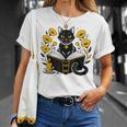 Mystic Cat With Spell Book Candle Flowers Witchcore Men Women Kids T-Shirt Gifts for Her Mystic Cat With Spell Book Candle Flowers Witchcore Men Women Kids T-Shirt Gifts for Her
