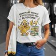 How Many Nights Reading Duck 67 Meme Book Lovers T-Shirt Gifts for Her