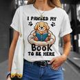 You Pawsed Here Dog Books Lovers I Paused My Book To Be Here Premium Tri-Blend T-Shirt Gifts for Her You Pawsed Here Dog Books Lovers I Paused My Book To Be Here Premium Tri-Blend T-Shirt Gifts for Her