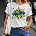 Physics Is My Superpower Comic Book Style T-Shirt Gifts for Her