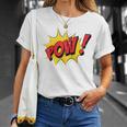 POW Comic Book Cartoon Pop Art Raglan Baseball Tee T-Shirt Gifts for Her