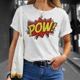 POW Comic Book Font Action Hero BAM BANG BOOM POW T-Shirt Gifts for Her