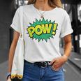 POW Vintage Superhero Comic Book Sound Effect Tshirt T-Shirt Gifts for Her POW Vintage Superhero Comic Book Sound Effect Tshirt T-Shirt Gifts for Her