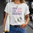 Pride And Prejudice Jane Austen Vintage Book Cover T-Shirt Gifts for Her