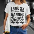 I Proudly Read Banned Books Librarian Literary Advocate T-Shirt Gifts for Her