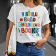 I Still Read Children's Books Librarian Teacher Life Premium Tri-Blend T-Shirt Gifts for Her