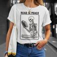 Read In Peace Skeleton Book Lover Bookworm Book T-Shirt Gifts for Her Read In Peace Skeleton Book Lover Bookworm Book T-Shirt Gifts for Her