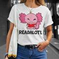 Readalotl Love Axolotls Reading Books And Axolotls T-Shirt Gifts for Her