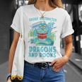 Reading Books Easily Distracted By Dragons And Books T-Shirt Gifts for Her