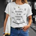 Reading Is My Favorite Sport Read Bookworm Book Lover T-Shirt Gifts for Her