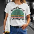 Reading Is Fundamental For Teacher Nerdy Book Lover T-Shirt Gifts for Her