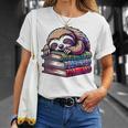 Reading Muffler Sloth On Stack Of Books Premium Tri-Blend T-Shirt Gifts for Her