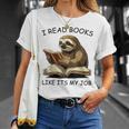 Reading I Read Books Like Its My JobSloth Animal T-Shirt Gifts for Her Reading I Read Books Like Its My JobSloth Animal T-Shirt Gifts for Her