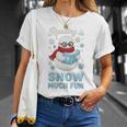 Reading Is Snow Much Fun Book Lover Winter Snowman Humor T-Shirt Gifts for Her Reading Is Snow Much Fun Book Lover Winter Snowman Humor T-Shirt Gifts for Her